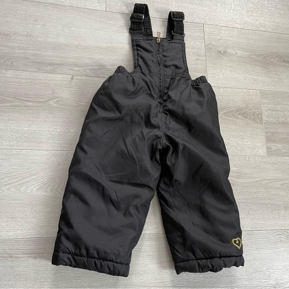 Pacific Trail Black snow bib- Girls Size 24m/2T - Picture 1 of 7